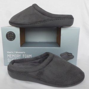 SALE Men's OR Women's Memory Foam Slippers Gray Size M or L